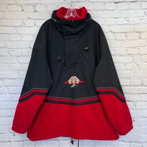 Vintage Bogner Markus Wasmeier 1/2 Zip Pullover Ski Jacket Black/Red Sz XL *RARE